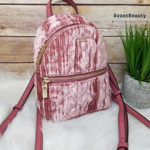 Kate Spade Natalia Velvet Pomengranate Backpack main image 4